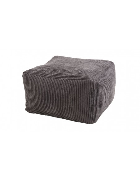 pouf velours cotelé anthracite Emilia