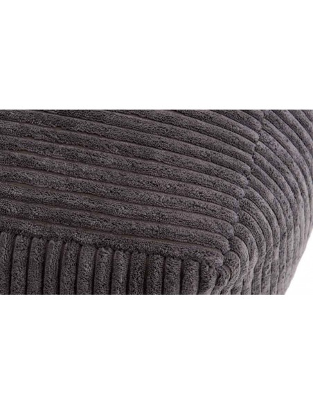 pouf velours cotelé anthracite Emilia