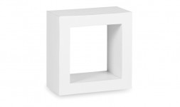 Cube rangement mural bois blanc