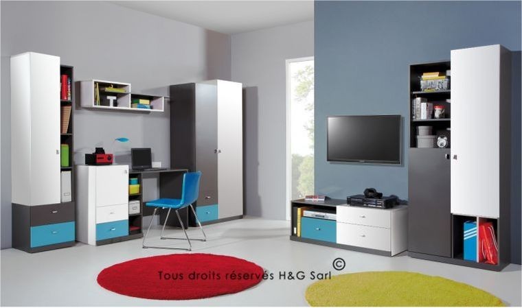 Grande armoire d'angle pour enfant ou adolescent