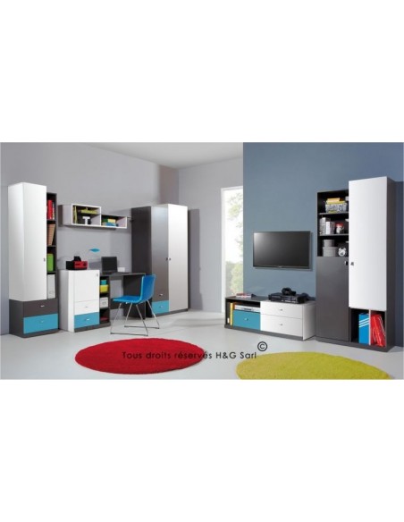 Armoire d'angle ado pour chambre enfant