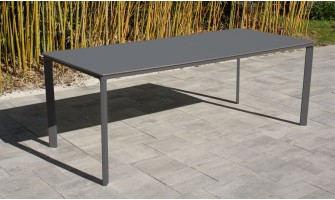 Table jardin 200 cm en aluminium laqué