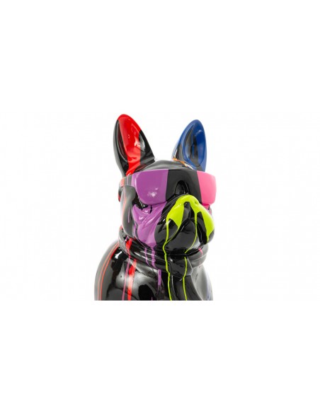 Statue bulldog français noir m