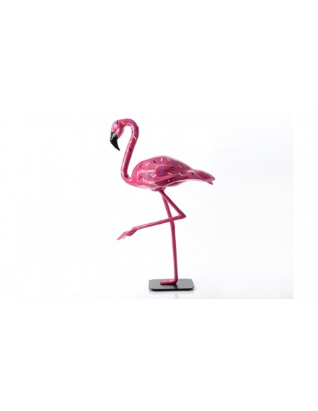Statue flamant rose candy