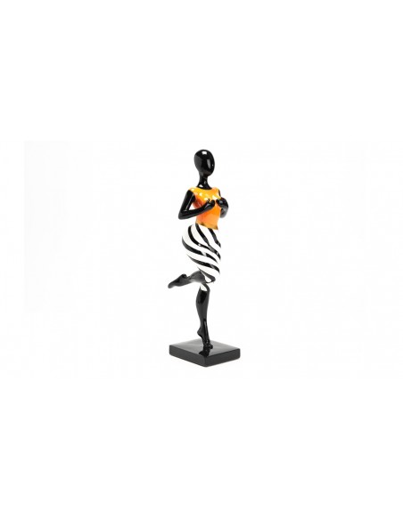 Statue femme berlingot orange