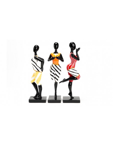 Statue femme berlingot orange