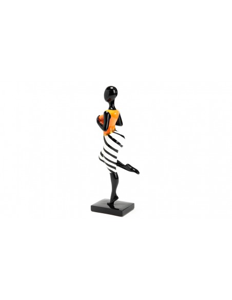 Statue femme berlingot orange