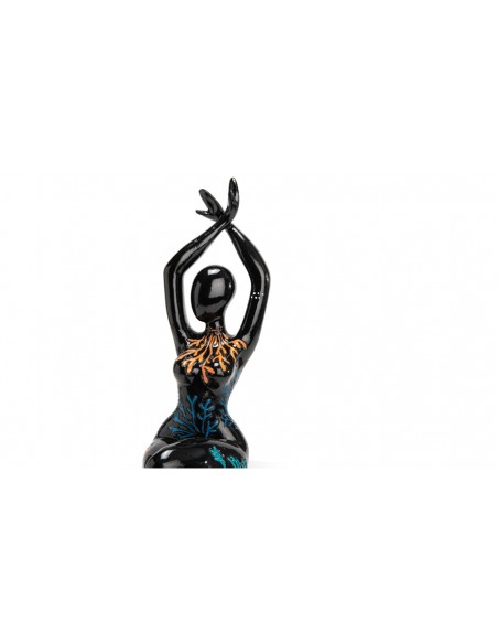 Statue femme horizon noir multicolore