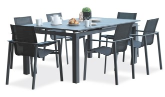 Salon jardin extensible 6 fauteuils