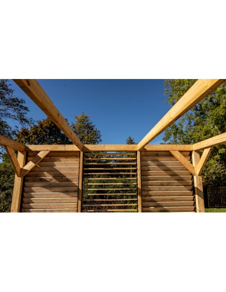 Pergola lames orientables sapin du nord houston