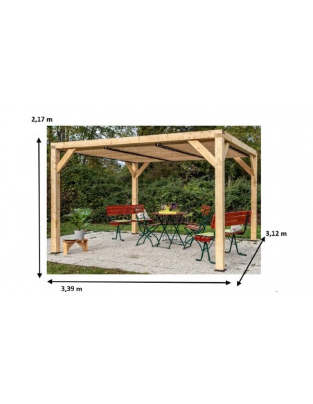 dimensions Pergola bois sapin houston