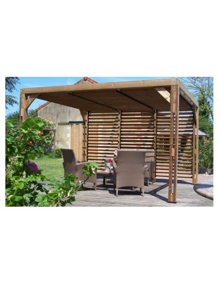 Pergola bioclimatique jardin yukon