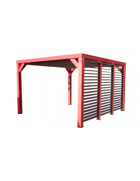 Pergola bioclimatique rouge yukon