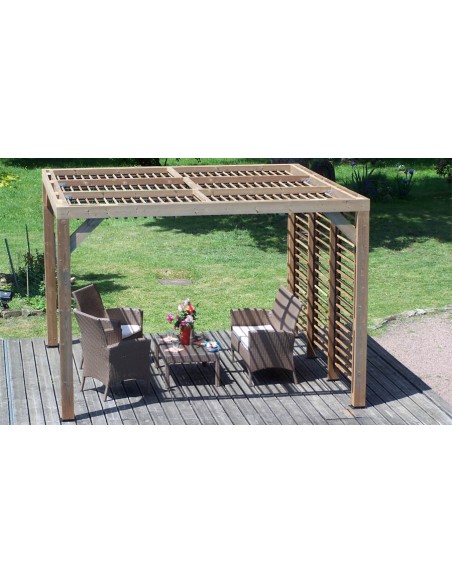 pergola en bois traite bioclimatique