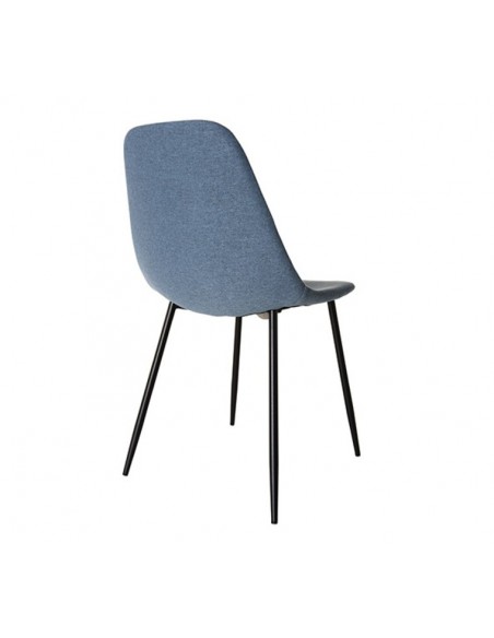 Chaise à manger en tissu bleu