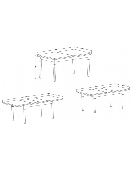 Dimensions Table extensible Boavista