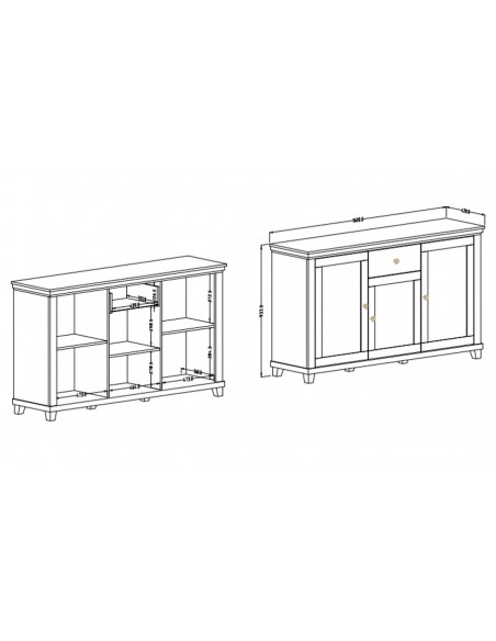 Buffet bas dimensions Boavista