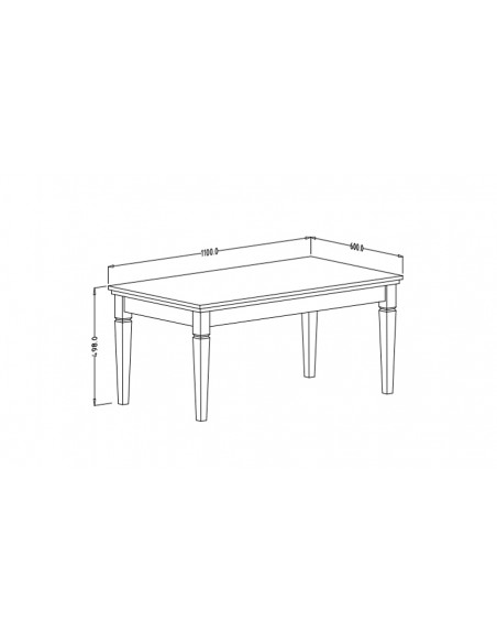 Dimensions Table basse rectangulaire Boavista