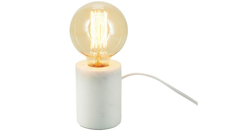 Lampe de table en marbre blanc Lampe de table en marbre blanc