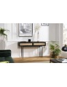Console noire rotin Juan