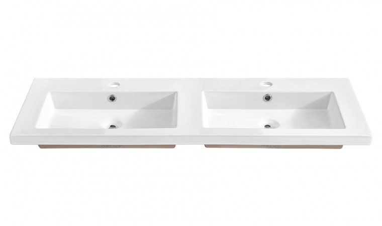 Ensemble meuble salle de bain double vasque 120 cm chêne - Caraibes