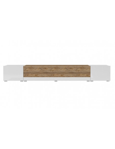 Banc tv design blanc et chêne