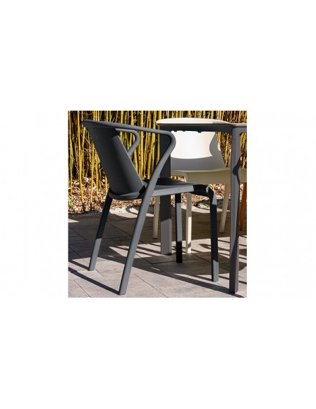 Fauteuil jardin polypropylene empilable fado