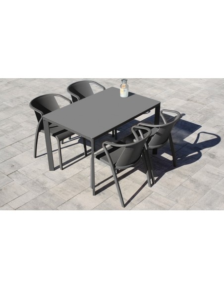 Fauteuil jardin polypropylene empilable fado