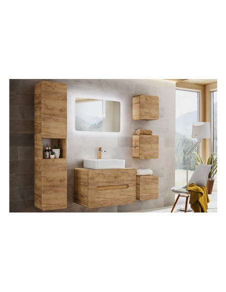 Ensemble meubles de salle de bain couleur bois