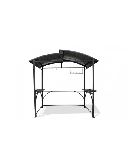 Abri barbecue aluminium gris anthracite