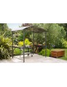 Abri barbecue aluminium gris anthracite