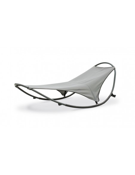 Chaise longue basculante gris