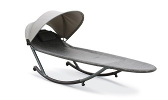 Chaise longue gris anthracite Hossegor