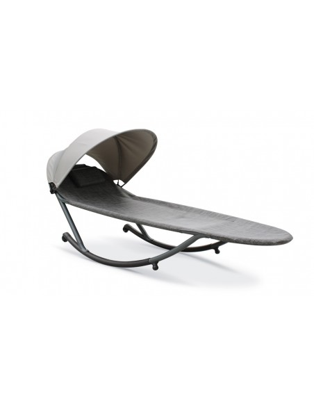 Chaise longue gris anthracite Hossegor