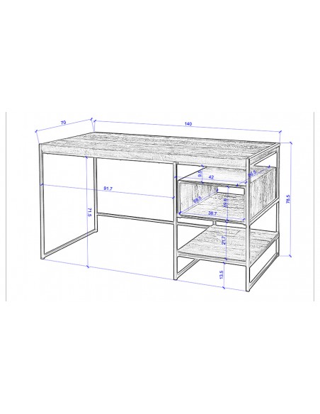 dimensions du bureau