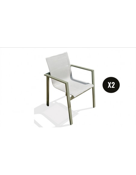 Lot deux Fauteuil jardin Miami