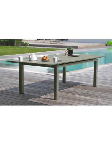 Table de jardin vert kaki