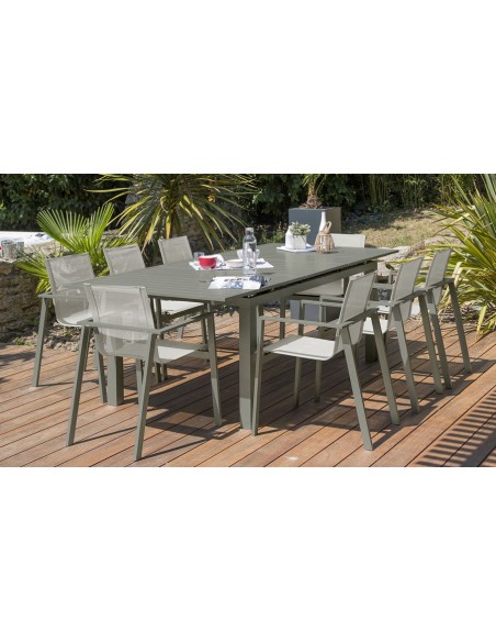 Ensemble repas de jardin vert kaki Miami