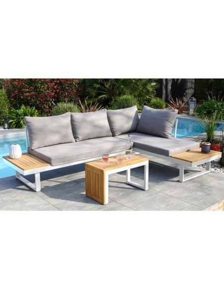 Salon de jardin blanc modulable