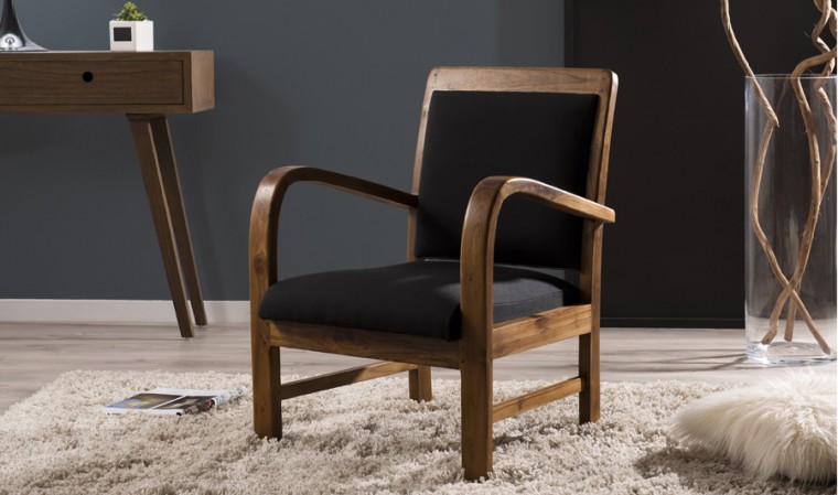 Fauteuil Scandic en Teck Naturel Massif - Design Scandinave