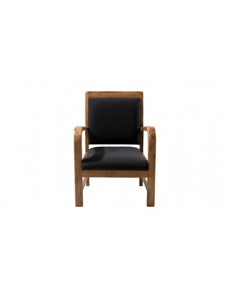 Fauteuil scandinave noir teck