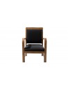 Fauteuil scandinave noir teck