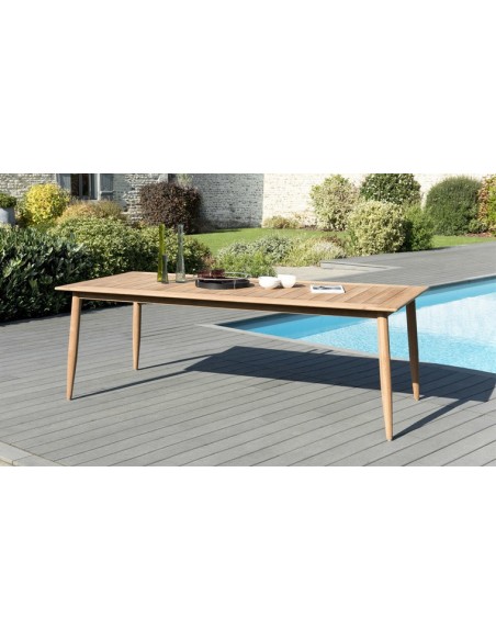 Table de jardin scandinave en bois