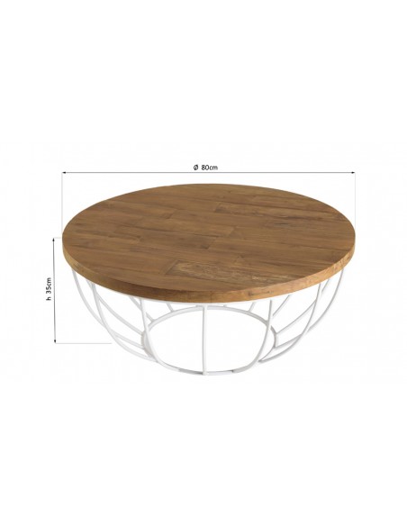 Dimensions table basse ronde Thekku