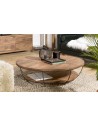 Grande table basse ronde 2 plateaux