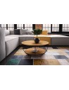 table basse en bois avec double plateau