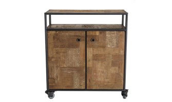 Buffet roulettes 2 portes