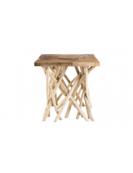 Table d'appoint carrée bois