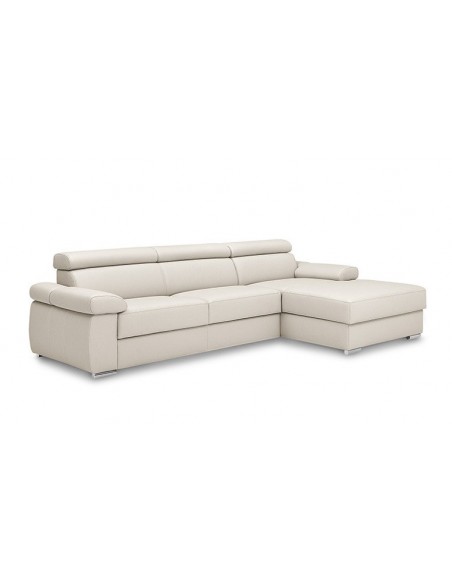 Canapé d'angles en cuir de vachette convertible