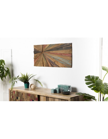 Tableau mural multicolore teck multicolore